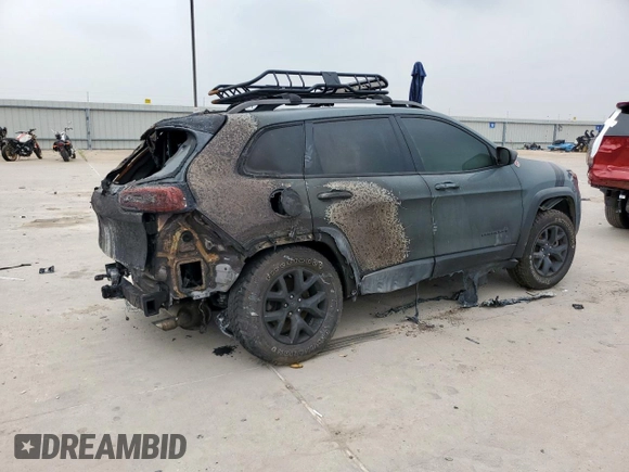 2015 Jeep Cherokee Trailhawk with VIN 1C4PJMBS9FW576340, listed as a Copart auction lot 57108045 with Not provided miles and Non repairable. Bid and sale history available at DreamBid. Image 3.