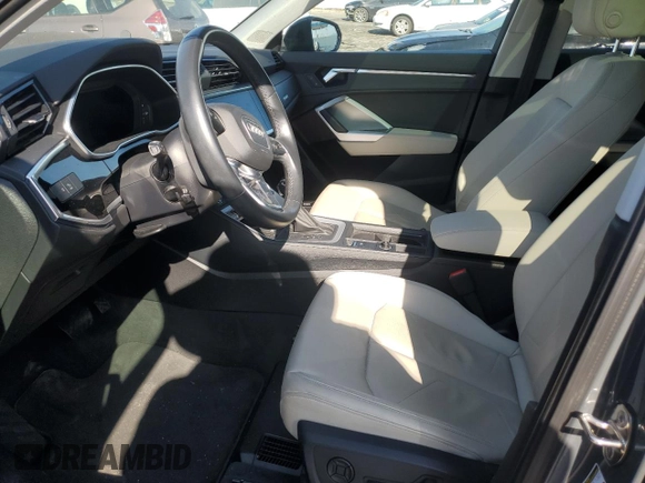 2022 Audi Q3 with VIN WA1BUDF35N1019466, listed as a Copart auction lot 42330805 with 15,907 mi miles and Salvage title. Bid and sale history available at DreamBid. Image 7.