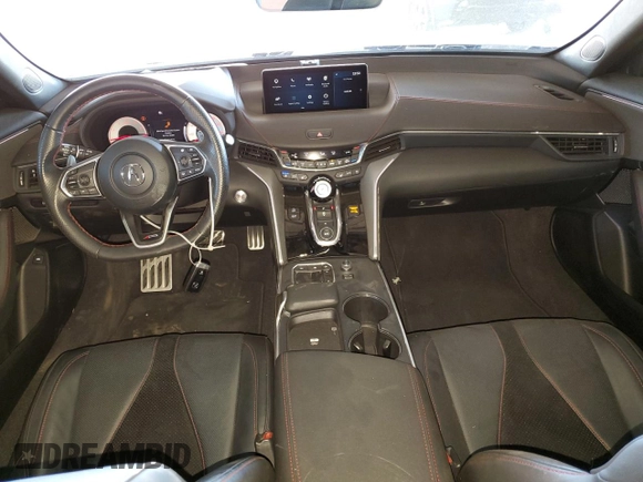 2021 Acura TLX w/A-Spec Package with VIN 19UUB5F59MA011592, listed as a Copart auction lot 58799245 with 41,682 mi miles and Salvage title. Bid and sale history available at DreamBid. Image 8.