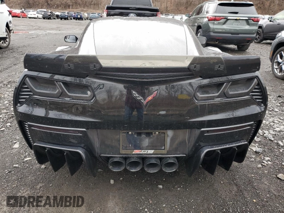 2017 Chevrolet Corvette Z06 1LZ with VIN 1G1YP2D66H5600182, listed as a Copart auction lot 48199795 with 38,326 mi miles and Salvage Title. Bid and sale history available at carsss.com. Image 6.