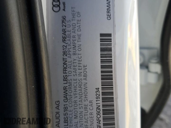 2016 Audi A6 Premium Plus z VIN WAUGFAFC6GN119234, wystawiony jako Copart lot #47885135 z przebiegiem 90 067 mil mil oraz Szkoda całkowita • Salvage title. Historia ofert i sprzedaży dostępna na DreamBid. Obrazek 12.