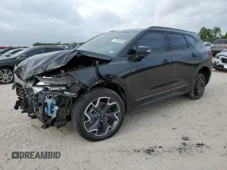 2022 Chevrolet Blazer RS z VIN 3GNKBERS0NS112129, wystawiony jako Copart lot #55105345 z przebiegiem 27 600 mil mil oraz Szkoda całkowita • Salvage title. Historia ofert i sprzedaży dostępna na DreamBid. Obrazek 1.