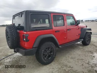 2022 Jeep Wrangler Unlimited Willys with VIN 1C4HJXDN7NW237703, listed as a Copart auction lot 73889984 with Not Provided miles and Non Repairable. Bid and sale history available at DreamBid. Image 3.