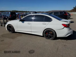 2021 BMW 3 Series M340i xDrive with VIN 3MW5U9J05M8C08378, listed as a Copart auction lot 46323565 with 34,604 mi miles and Salvage Title. Bid and sale history available at carsss.com. Image 2.