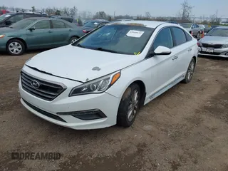 2015 Hyundai Sonata 2.4L Sport with VIN 5NPE34AF4FH117437, listed as a IAAI auction lot 42040653 with 265,603 mi miles. Bid and sale history available at carsss.com. Image 2.