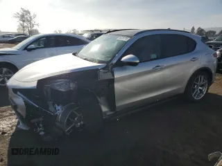 2019 Alfa Romeo Stelvio Ti with VIN ZASPAKBN2K7C40054, listed as a Copart auction lot 86020774 with 16,135 mi miles and Salvage title. Bid and sale history available at DreamBid. Image 1.