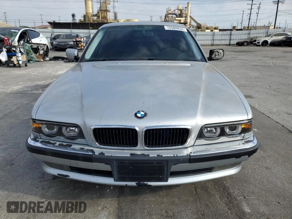 1999 BMW 7 Series 740il with VIN WBAGH8332XDP02624, listed as a Copart auction lot 72588834 with 100,650 mi miles and Salvage Title. Bid and sale history available at carsss.com. Image 5.
