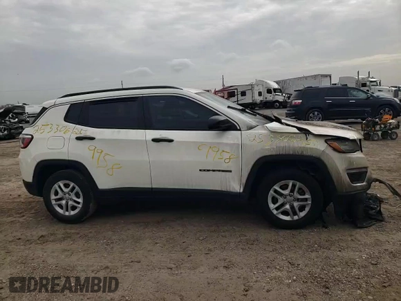 2019 Jeep Compass Sport with VIN 3C4NJCAB5KT699958, listed as a Copart auction lot 47625335 with Not provided miles and Non repairable. Bid and sale history available at DreamBid. Image 11.