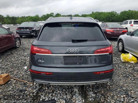 2021 Audi Q5 Prestige with VIN WA1CAAFY9M2100776, listed as a Copart auction lot 51891755 with 28,305 mi miles and Salvage Title. Bid and sale history available at carsss.com. Image 6.