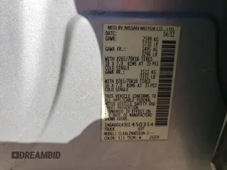 2012 Nissan Frontier SL z VIN 1N6AD0ER3CC450354, wystawiony jako Copart lot #80851824 z przebiegiem 188 276 mil mil oraz Szkoda całkowita • Salvage title. Historia ofert i sprzedaży dostępna na DreamBid. Obrazek 12.