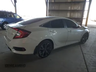 2019 Honda Civic Sport with VIN 2HGFC2F80KH539678, listed as a Copart auction lot 58090255 with 90,187 mi miles and Salvage title. Bid and sale history available at DreamBid. Image 3.