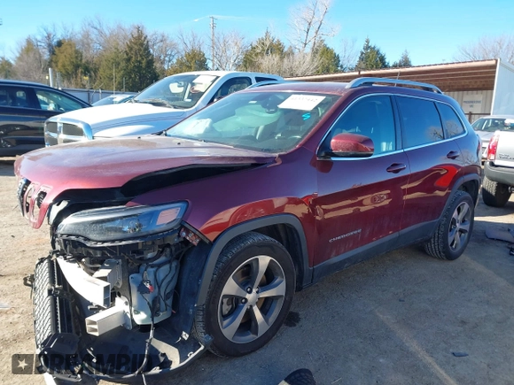 2019 Jeep Cherokee Limited with VIN 1C4PJLDB5KD185344, listed as a IAAI auction lot 41337442 with 88,878 mi miles and . Bid and sale history available at DreamBid. Image 14.
