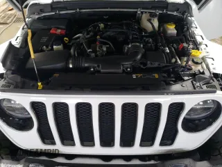 2022 Jeep Wrangler Unlimited Sahara with VIN 1C4HJXEG7NW172299, listed as a Copart auction lot 43535965 with 19,709 mi miles and Salvage Title. Bid and sale history available at DreamBid. Image 12.