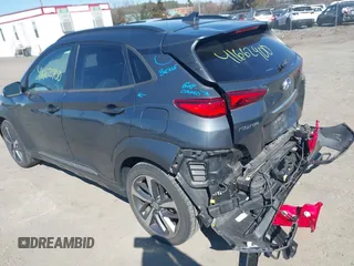 2021 Hyundai Kona Ultimate with VIN KM8K5CA51MU730340, listed as a IAAI auction lot 41662900 with 63,660 mi miles and . Bid and sale history available at carsss.com. Image 3.