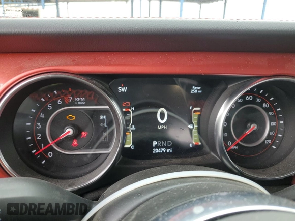 2021 Jeep Wrangler Unlimited Rubicon с VIN 1C4HJXFG7MW586020, выставлен на аукционе Copart как лот 49179395 с пробегом 20 479 миль миль и Списание • Salvage title. История ставок и продаж доступна на DreamBid. Изображение 9.