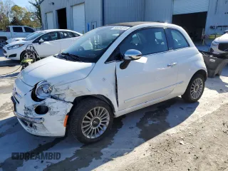 2012 FIAT 500 Lounge z VIN 3C3CFFER3CT339837, wystawiony jako Copart lot #50034515 z przebiegiem 40 552 mil mil oraz Szkody całkowita. Historia ofert i sprzedaży dostępna na DreamBid. Obrazek 1.
