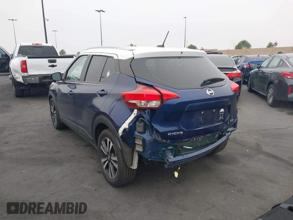 2020 Nissan Kicks SV with VIN 3N1CP5CV2LL501138, listed as a IAAI auction lot 42140257 with 56,959 mi miles. Bid and sale history available at carsss.com. Image 3.