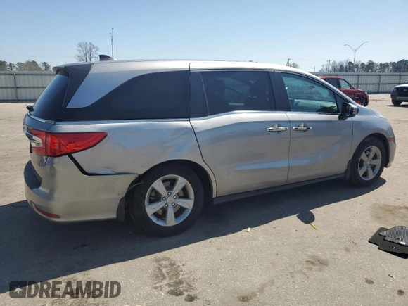 2020 Honda Odyssey EX-L with VIN 5FNRL6H78LB072721, listed as a Copart auction lot 48892095 with 39,634 mi miles and Salvage Title. Bid and sale history available at carsss.com. Image 3.