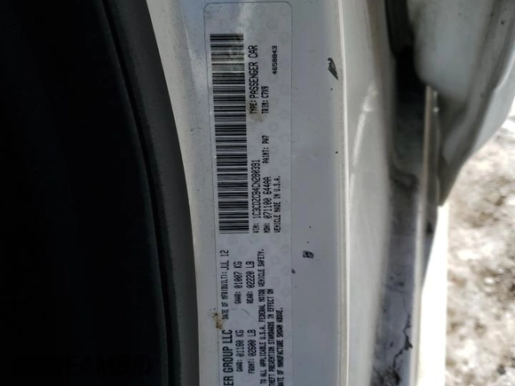 2012 Dodge Avenger SXT with VIN 1C3CDZCB4CN280391, listed as a Copart auction lot 44643215 with 97,541 mi miles and Salvage Title. Bid and sale history available at carsss.com. Image 13.