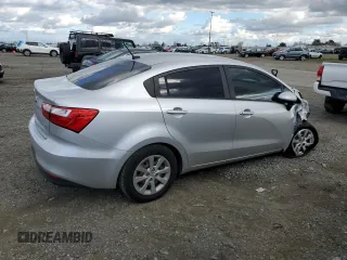 2016 Kia Rio LX with VIN KNADM4A38G6584710, listed as a Copart auction lot 45374045 with 97,932 mi miles and Salvage Title. Bid and sale history available at carsss.com. Image 3.