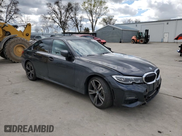 2021 BMW 3 Series 330e with VIN 3MW5P7J09M8B59312, listed as a Copart auction lot 47954125 with 0 mi miles and Salvage Title. Bid and sale history available at carsss.com. Image 4.