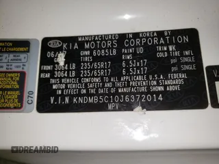 2018 Kia Sedona LX with VIN KNDMB5C10J6372014, listed as a Copart auction lot 48734845 with 95,676 mi miles and Salvage Title. Bid and sale history available at carsss.com. Image 13.