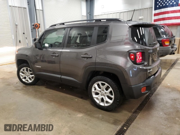 2018 Jeep Renegade Latitude z VIN ZACCJBBB8JPH66347, wystawiony jako Copart lot #55725035 z przebiegiem 65 166 mil mil oraz Szkoda całkowita • Salvage title. Historia ofert i sprzedaży dostępna na DreamBid. Obrazek 2.