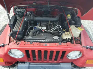 2001 Jeep Wrangler Sport with VIN 1J4FA49S51P365327, listed as a Copart auction lot 61720115 with 194,086 mi miles and Salvage title. Bid and sale history available at DreamBid. Image 12.