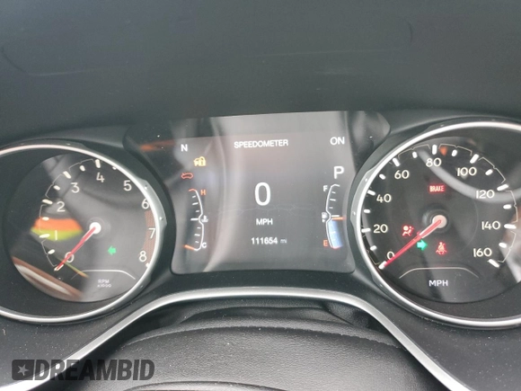 2018 Jeep Compass Limited with VIN 3C4NJCCB7JT368522, listed as a Copart auction lot 55795405 with 111,654 mi miles and Salvage title. Bid and sale history available at DreamBid. Image 9.
