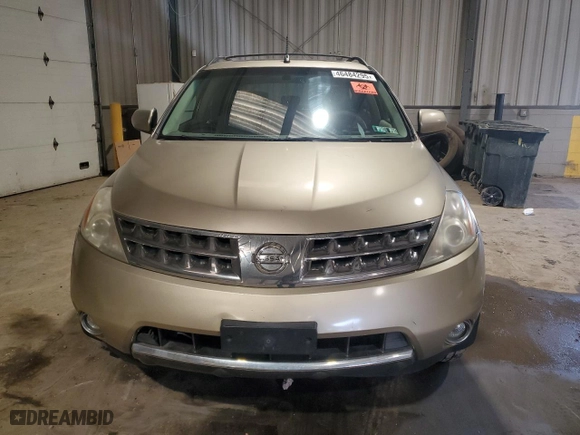 2006 Nissan Murano SL with VIN JN8AZ08W16W525372, listed as a Copart auction lot 46484295 with 0 mi miles and Clean Title. Bid and sale history available at carsss.com. Image 5.