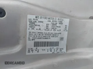 2003 Ford Explorer Sport XLS с VIN 1FMYU60E73UB88191, выставлен на аукционе IAAI как лот 42285310 с пробегом 216 038 миль миль и . История ставок и продаж доступна на DreamBid. Изображение 9.
