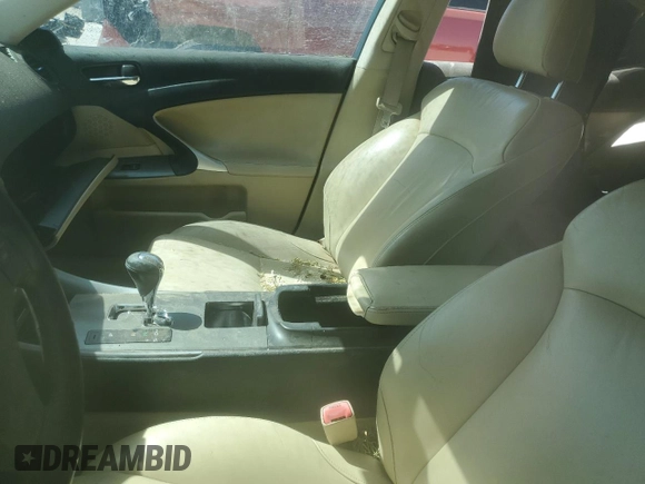 2006 Lexus IS 250 with VIN JTHBK262565008581, listed as a Copart auction lot 60874485 with Not provided miles and Salvage title. Bid and sale history available at DreamBid. Image 7.