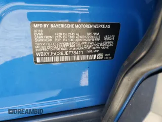 2018 BMW X2 xDrive28i with VIN WBXYJ5C38JEF78411, listed as a Copart auction lot 50469495 with 75,534 mi miles and Salvage Title. Bid and sale history available at carsss.com. Image 12.