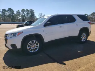 2021 Chevrolet Traverse LS with VIN 1GNERFKWXMJ117107, listed as a Copart auction lot 46588185 with 38,173 mi miles and Salvage Title. Bid and sale history available at carsss.com. Image 1.