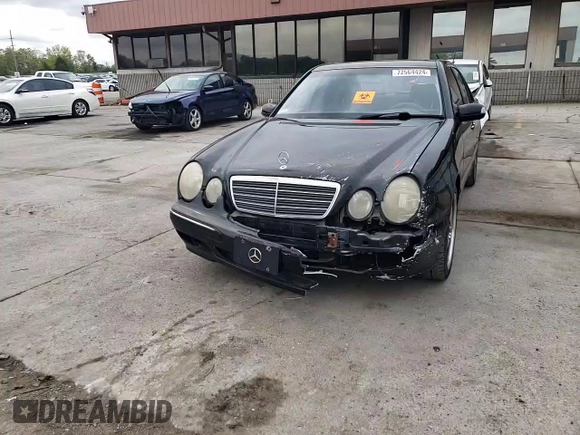 2001 Mercedes-Benz E-Class with VIN WDBJF65J61B307118, listed as a Copart auction lot 72564424 with Not Provided miles and Clean Title. Bid and sale history available at carsss.com. Image 11.