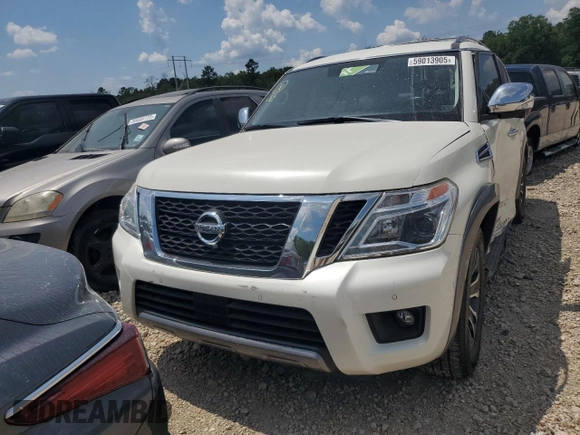 2019 Nissan Armada SL z VIN JN8AY2ND7KX009782, wystawiony jako Copart lot #59013905 z przebiegiem 97 915 mil mil oraz Czysty tytuł • Clean title. Historia ofert i sprzedaży dostępna na DreamBid. Obrazek 5.