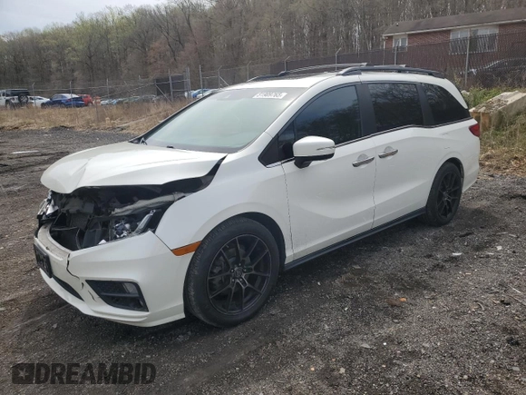 2018 Honda Odyssey EX-L with VIN 5FNRL6H79JB096121, listed as a Copart auction lot 51909765 with 157,150 mi miles and Salvage Title. Bid and sale history available at carsss.com. Image 1.