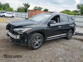 2019 Infiniti QX60 Pure with VIN 5N1DL0MM0KC532240, listed as a Copart auction lot 60288795 with 65,485 mi miles and Salvage title. Bid and sale history available at DreamBid. Image 1.