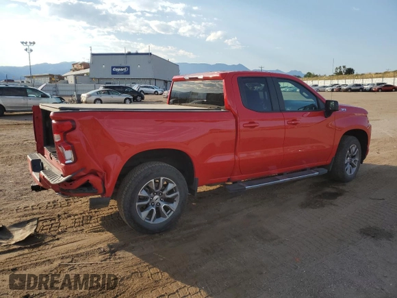 2021 Chevrolet Silverado 1500 RST with VIN 1GCRYEED4MZ147979, listed as a Copart auction lot 74992624 with 31,453 mi miles and Salvage Title. Bid and sale history available at DreamBid. Image 3.