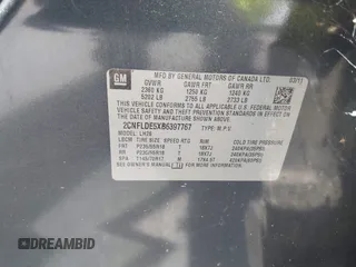 2011 Chevrolet Equinox 1LT with VIN 2CNFLDE5XB6397767, listed as a IAAI auction lot 42254558 with 172,292 mi miles and . Bid and sale history available at DreamBid. Image 9.