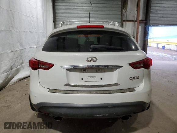 2014 Infiniti QX70 z VIN JN8CS1MW6EM413489, wystawiony jako Copart lot #87665875 z przebiegiem 139 371 mil mil oraz Czysty tytuł • Clean title. Historia ofert i sprzedaży dostępna na DreamBid. Obrazek 6.
