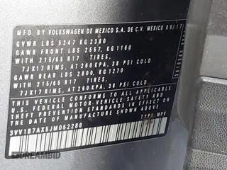 2018 Volkswagen Tiguan S с VIN 3VV1B7AX5JM052288, выставлен на аукционе IAAI как лот 42593264 с пробегом 143 029 миль миль и . История ставок и продаж доступна на DreamBid. Изображение 9.