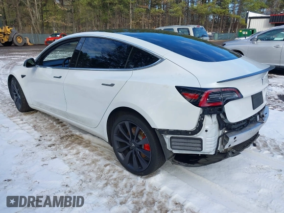 2020 Tesla Model 3 Performance z VIN 5YJ3E1EC5LF791879, wystawiony jako IAAI lot #41302692 z przebiegiem 76 502 mil mil oraz . Historia ofert i sprzedaży dostępna na DreamBid. Obrazek 3.