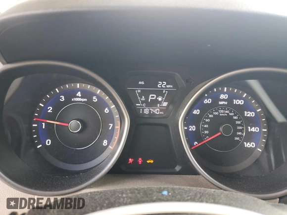2015 Hyundai Elantra SE z VIN 5NPDH4AE7FH646935, wystawiony jako Copart lot #55829935 z przebiegiem 118 740 mil mil oraz Szkoda całkowita • Salvage title. Historia ofert i sprzedaży dostępna na DreamBid. Obrazek 9.