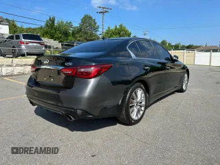 2020 Infiniti Q50 Luxe z VIN JN1EV7AP9LM200046, wystawiony jako Copart lot #65166585 z przebiegiem 78 173 mil mil oraz Czysty tytuł • Clean title. Historia ofert i sprzedaży dostępna na DreamBid. Obrazek 3.