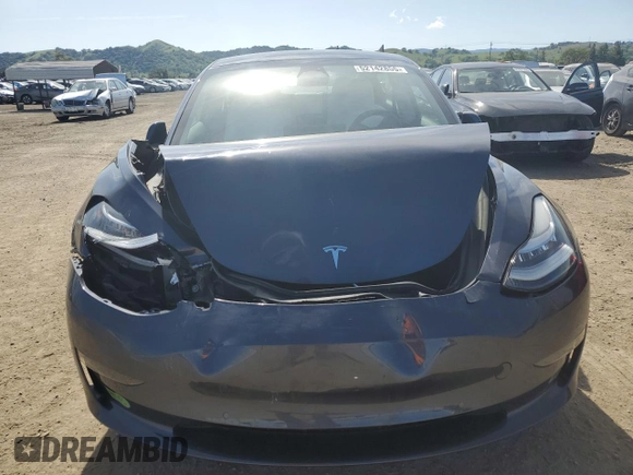 2022 Tesla Model 3 with VIN 5YJ3E1EA4NF244376, listed as a Copart auction lot 52142855 with Not Provided miles and Salvage Title. Bid and sale history available at DreamBid. Image 5.