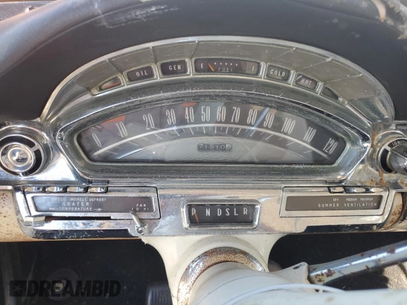 1958 Oldsmobile 88 z VIN 587M54933, wystawiony jako Copart lot #53116955 z przebiegiem 71 510 mil mil oraz Czysty tytuł • Clean title. Historia ofert i sprzedaży dostępna na DreamBid. Obrazek 9.