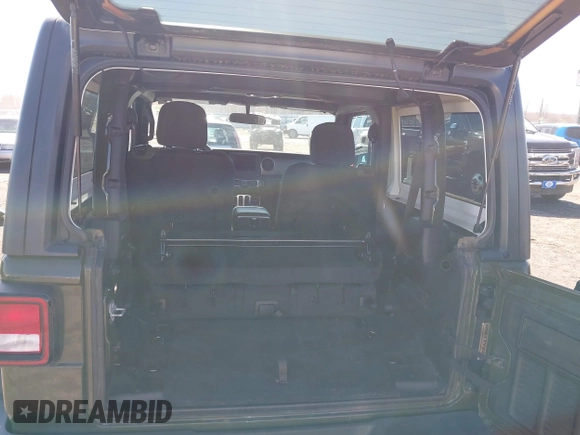 2021 Jeep Wrangler 80th Anniversary with VIN 1C4HJXAG4MW647038, listed as a IAAI auction lot 41580575 with 19,051 mi miles and . Bid and sale history available at DreamBid. Image 8.