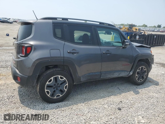 2016 Jeep Renegade Trailhawk with VIN ZACCJBCT5GPC75735, listed as a Copart auction lot 60299005 with 121,990 mi miles and Salvage title. Bid and sale history available at DreamBid. Image 3.