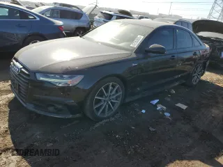 2017 Audi A6 Premium Plus with VIN WAUF2AFC9HN133847, listed as a Copart auction lot 47553955 with 57,064 mi miles and Salvage Title. Bid and sale history available at carsss.com. Image 1.